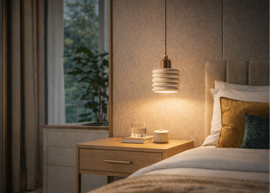 Suspension Naturelle Minimaliste – Luminaire Design Cocooning pour Chambre