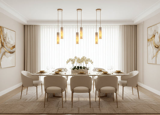 Suspension albatre moderne