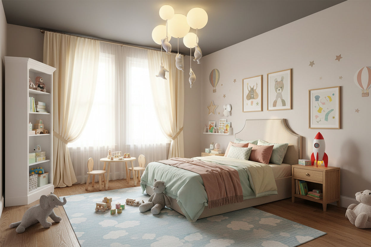 Suspension animaux chambre enfant
