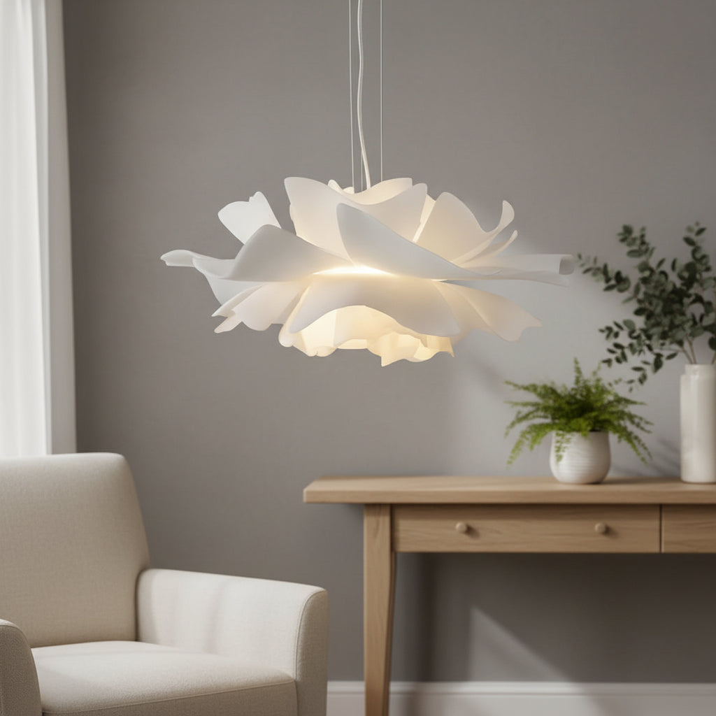 Suspension fleur plastique