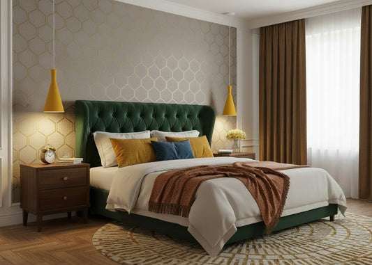 Suspension jaune moutarde