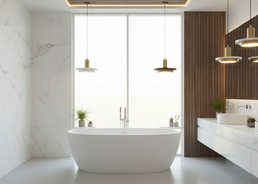 Suspension marbre salle de bain