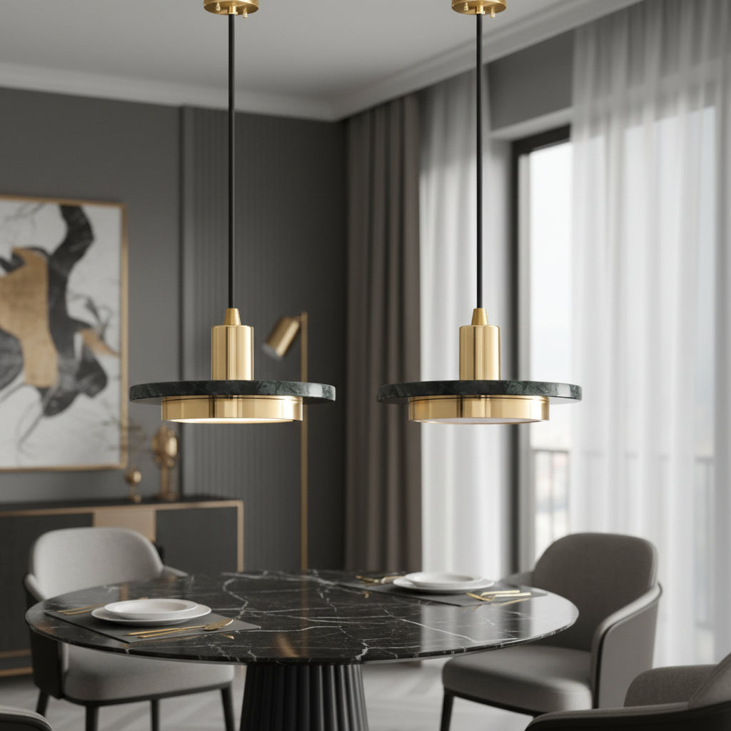 Suspension marbre salon