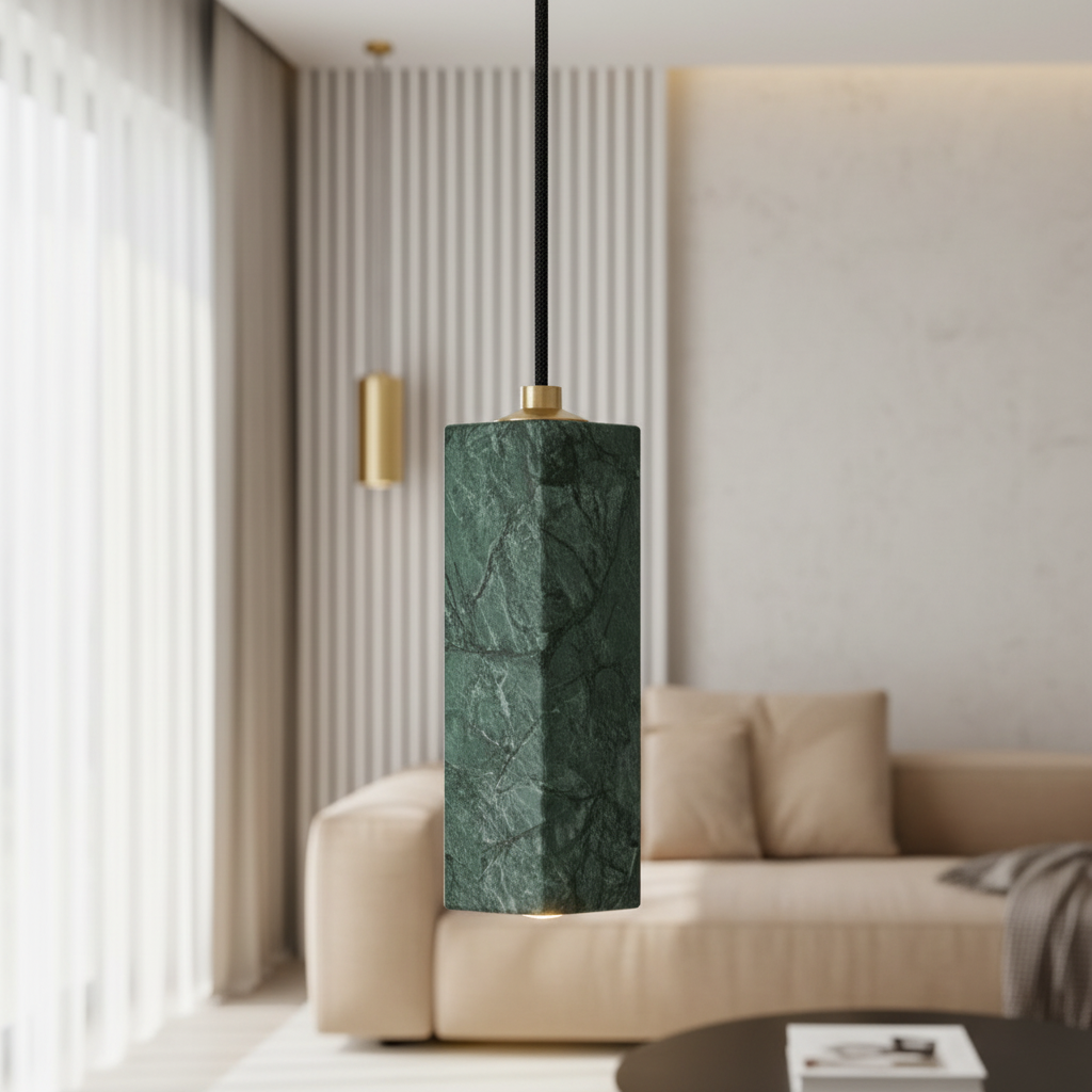 Suspension verte salon