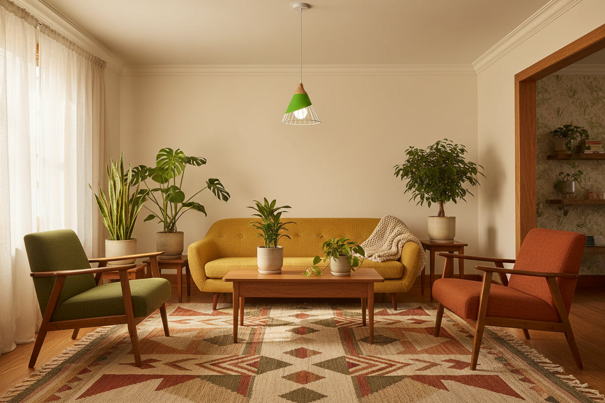 Suspension bois salon