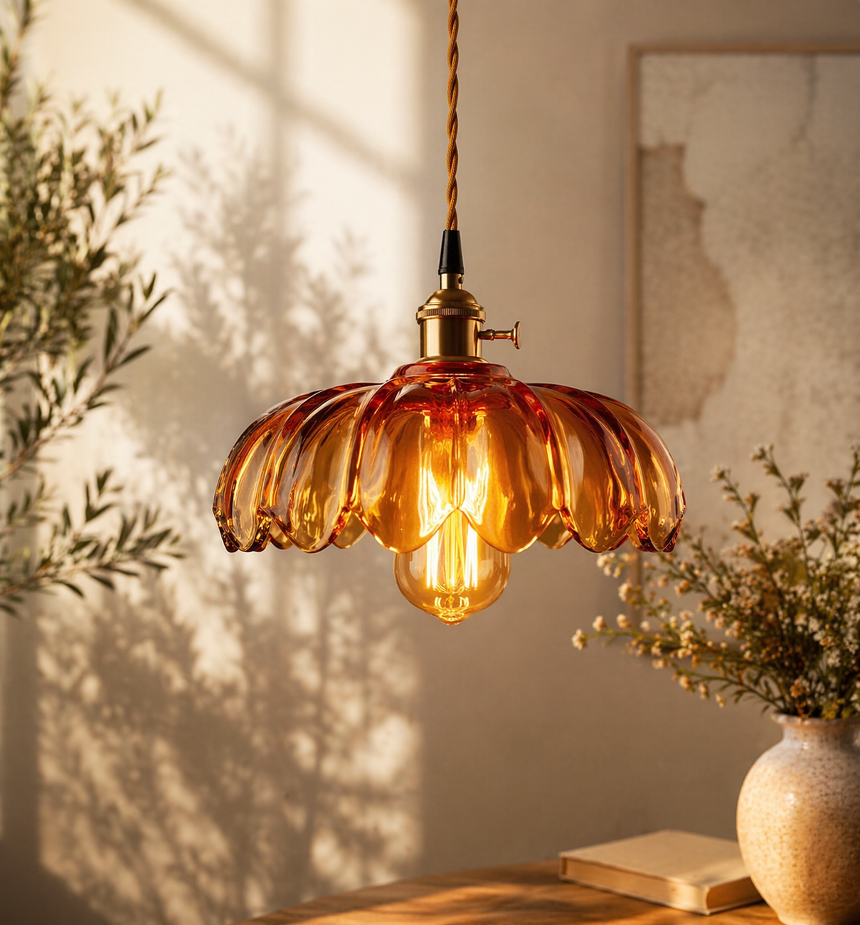 Suspension couleur rouille