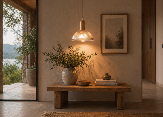 Suspension en verre vintage