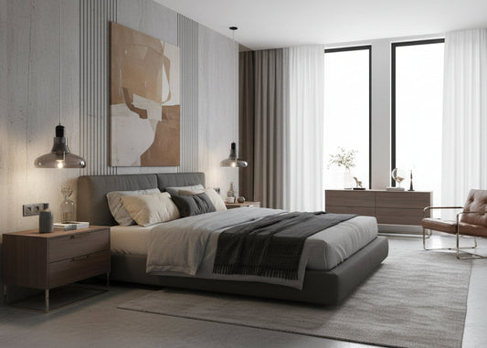 Suspension en verre fumé