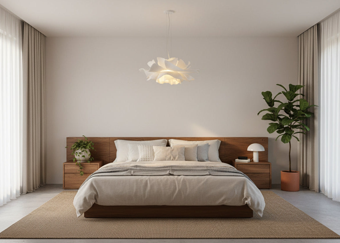 Suspension fleur plastique