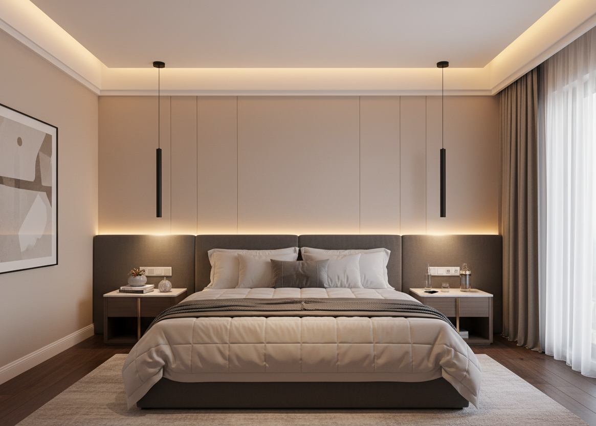 Suspension noire chambre