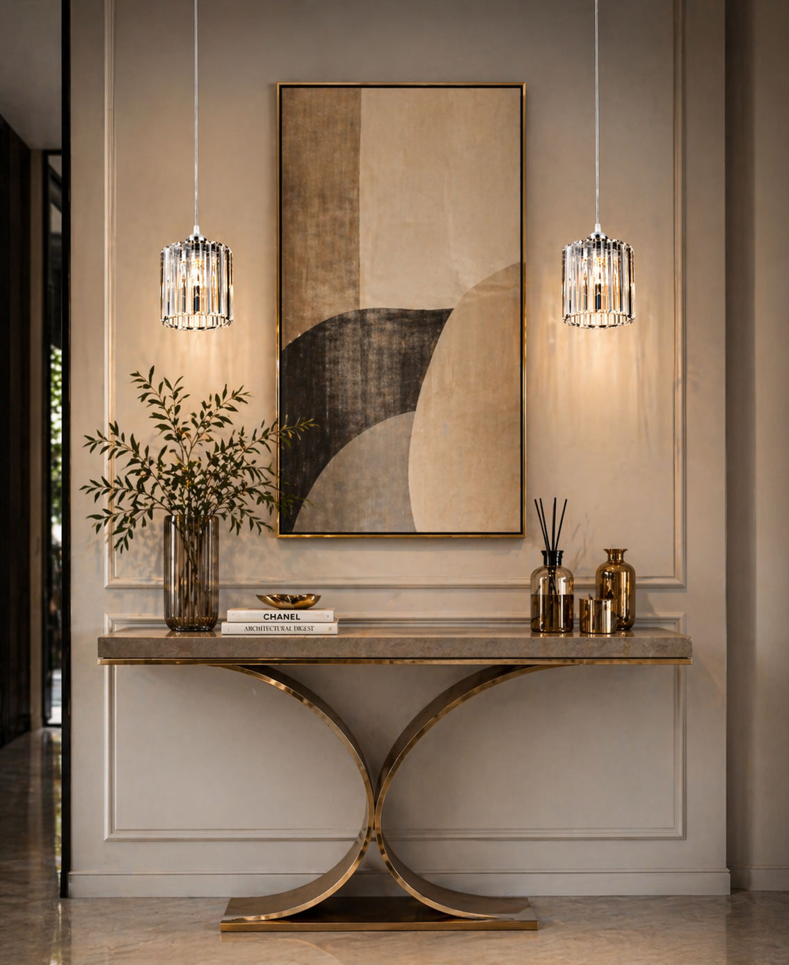 Suspension verre design