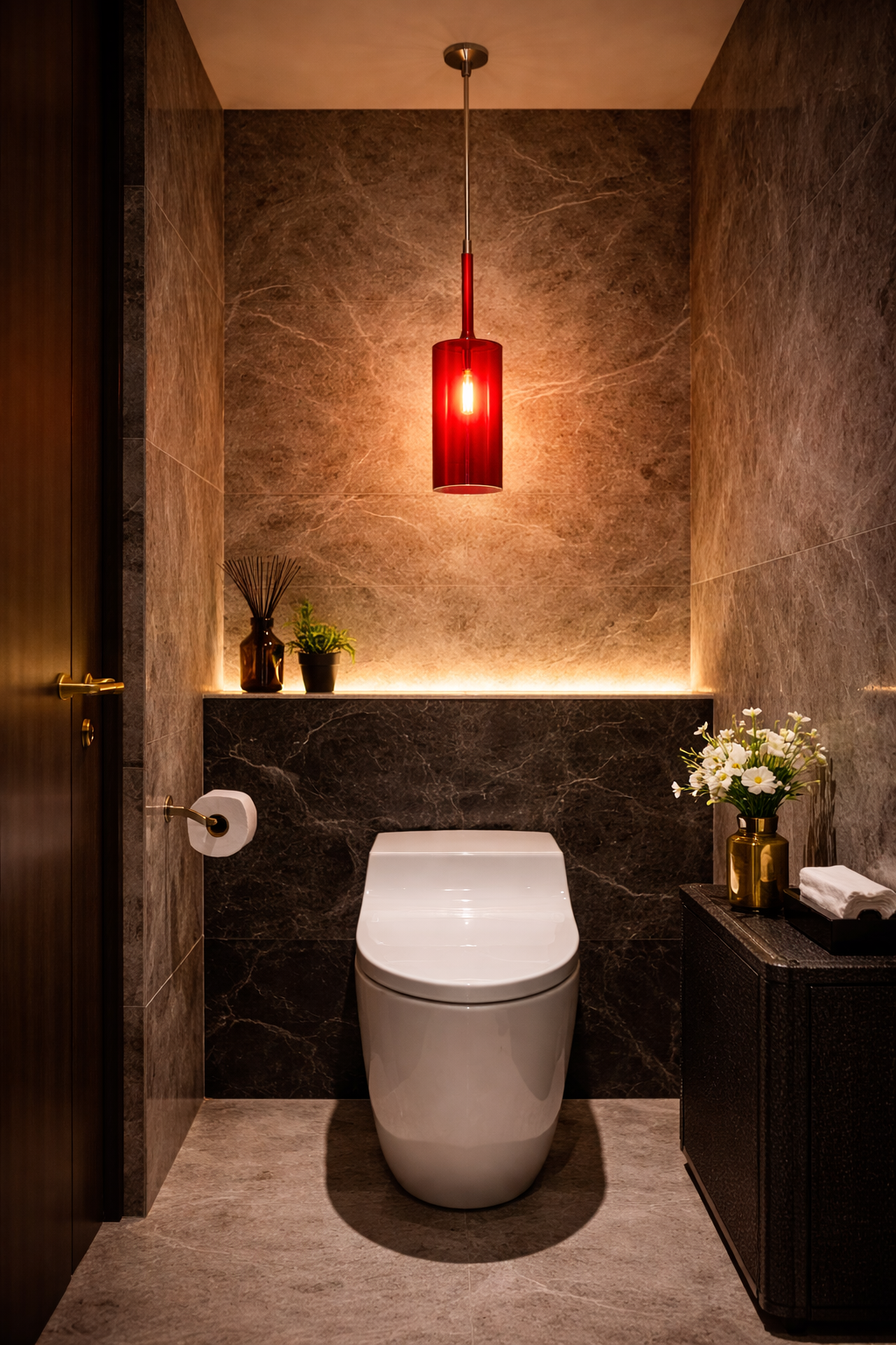 Suspension wc rouge